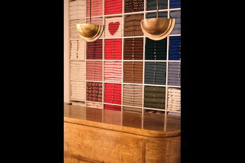 Knitwear on display at Sézane, Marylebone High Street